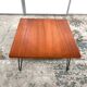 Teak coffee table with hairpin legs