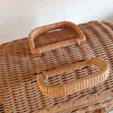 Rattan suitcase vintage 60/70