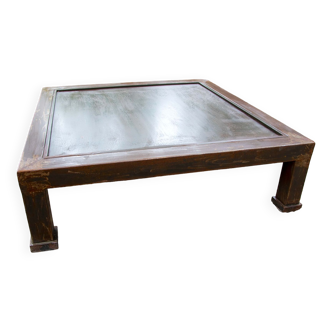 Wrought iron square coffee table