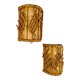 Pair of mid-century rattan wall sconces, circa 1970s, Italy
