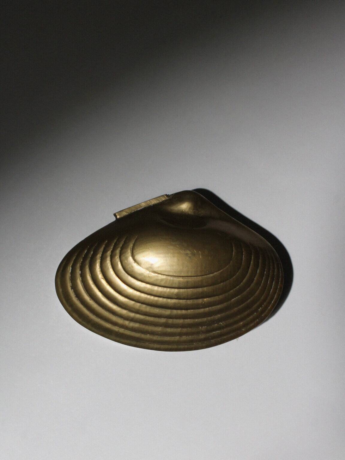 Brass Clamshell Trinket Box