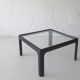Italian glass top coffee table, 1970s