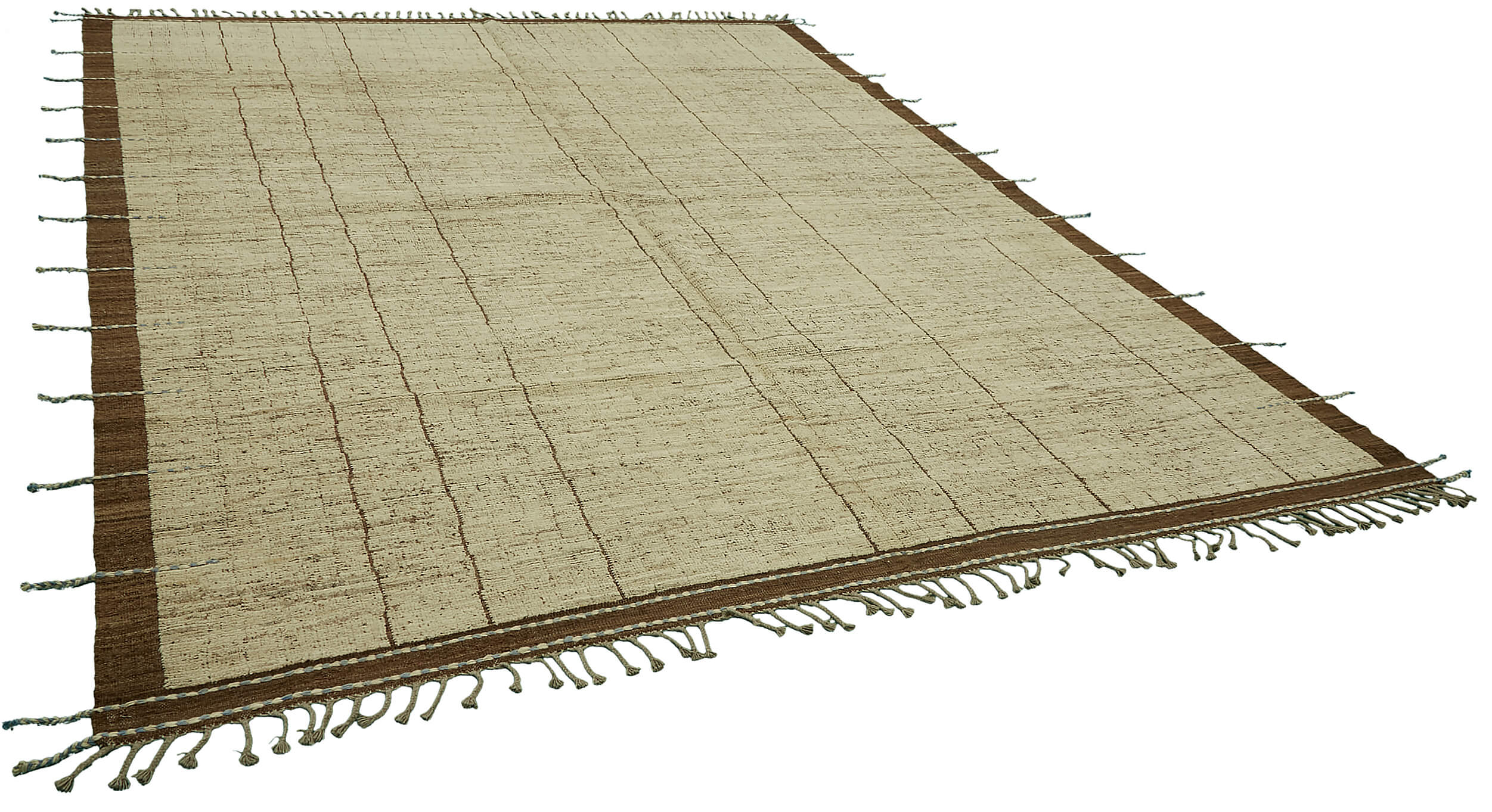 Handmade Turkish One of a Kind 290 cm x 362 cm Beige Wool Carpet