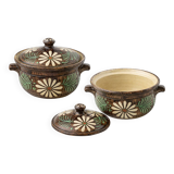 Ceramic terrine with floral decoration – Vintage – Made in France