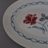 Oval service dish in earthenware Sarreguemines model Cannes