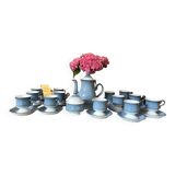 Service a the gres anglais denby england 12 bleu pale et blanc modele castille