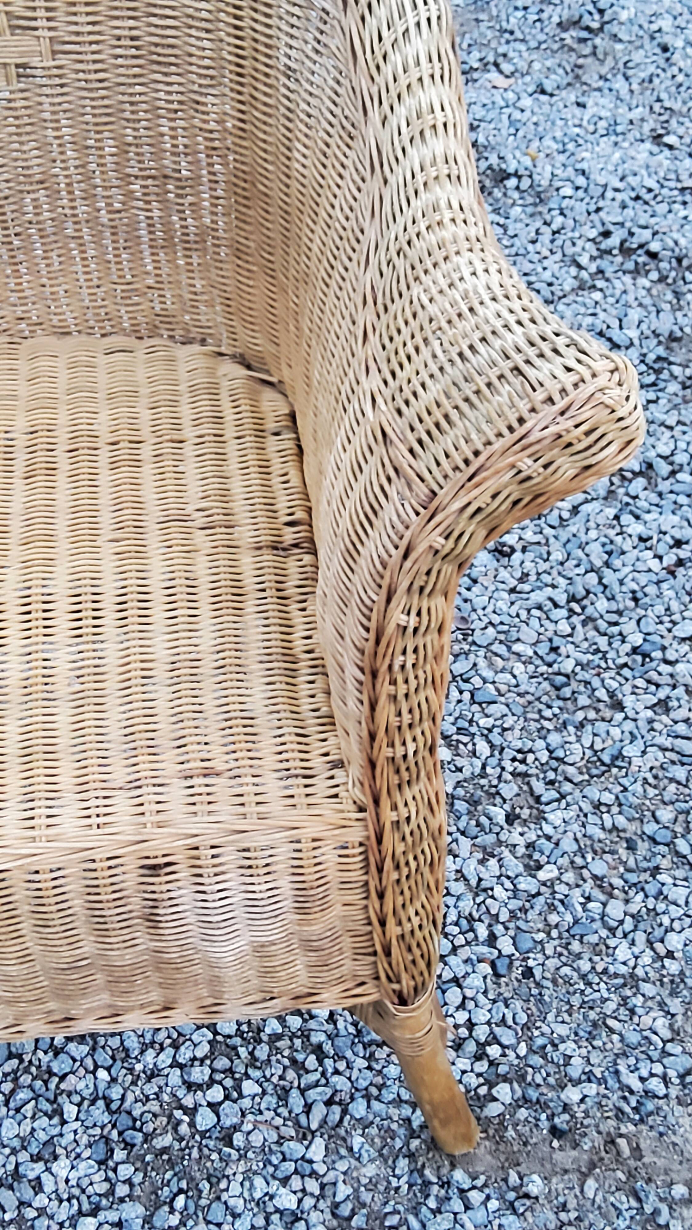 Pair of armchairs and bench in rattan and bamboo from the 60s/70s
