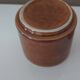 2 vintage khaki ceramic mugs