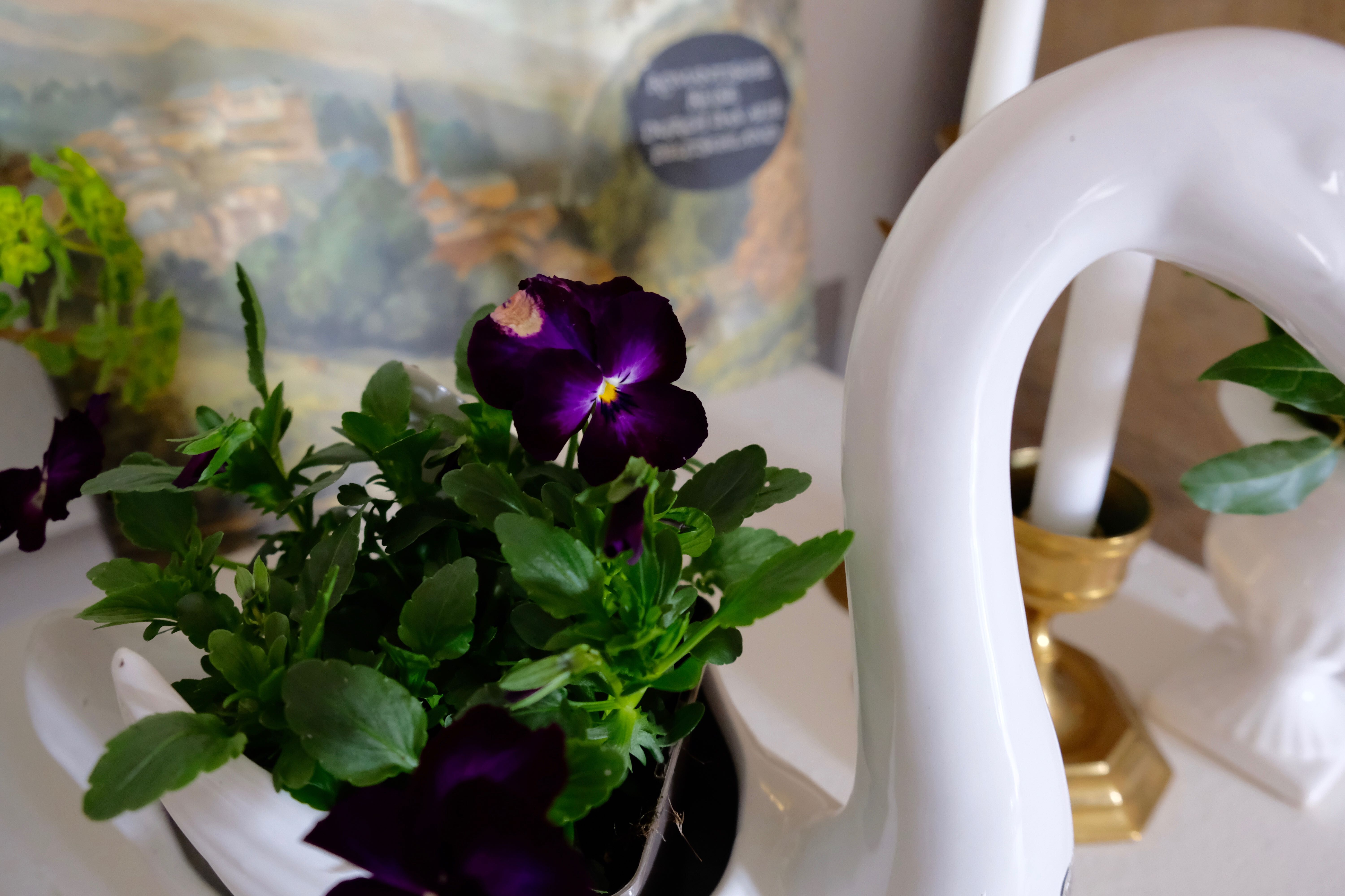 Swan pot cover "Faïence d'Art"