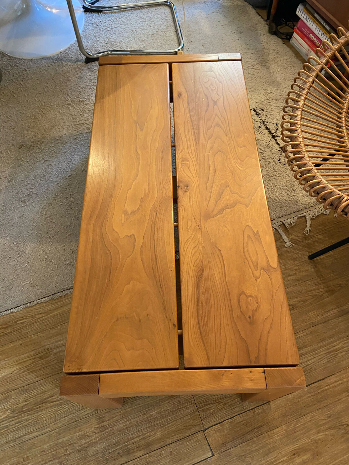 Solid elm coffee table Maison Regain