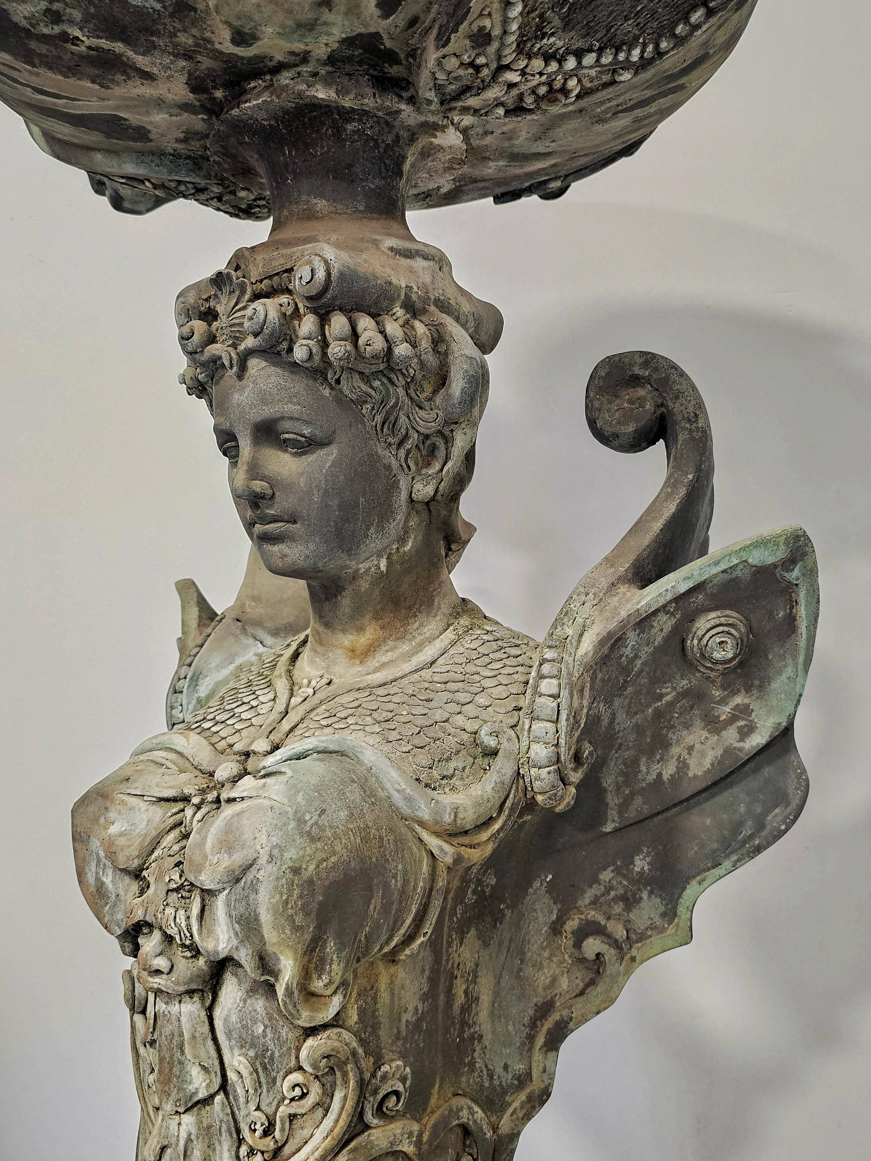 Empire style bronze jardinières, bronze and marble, 1805