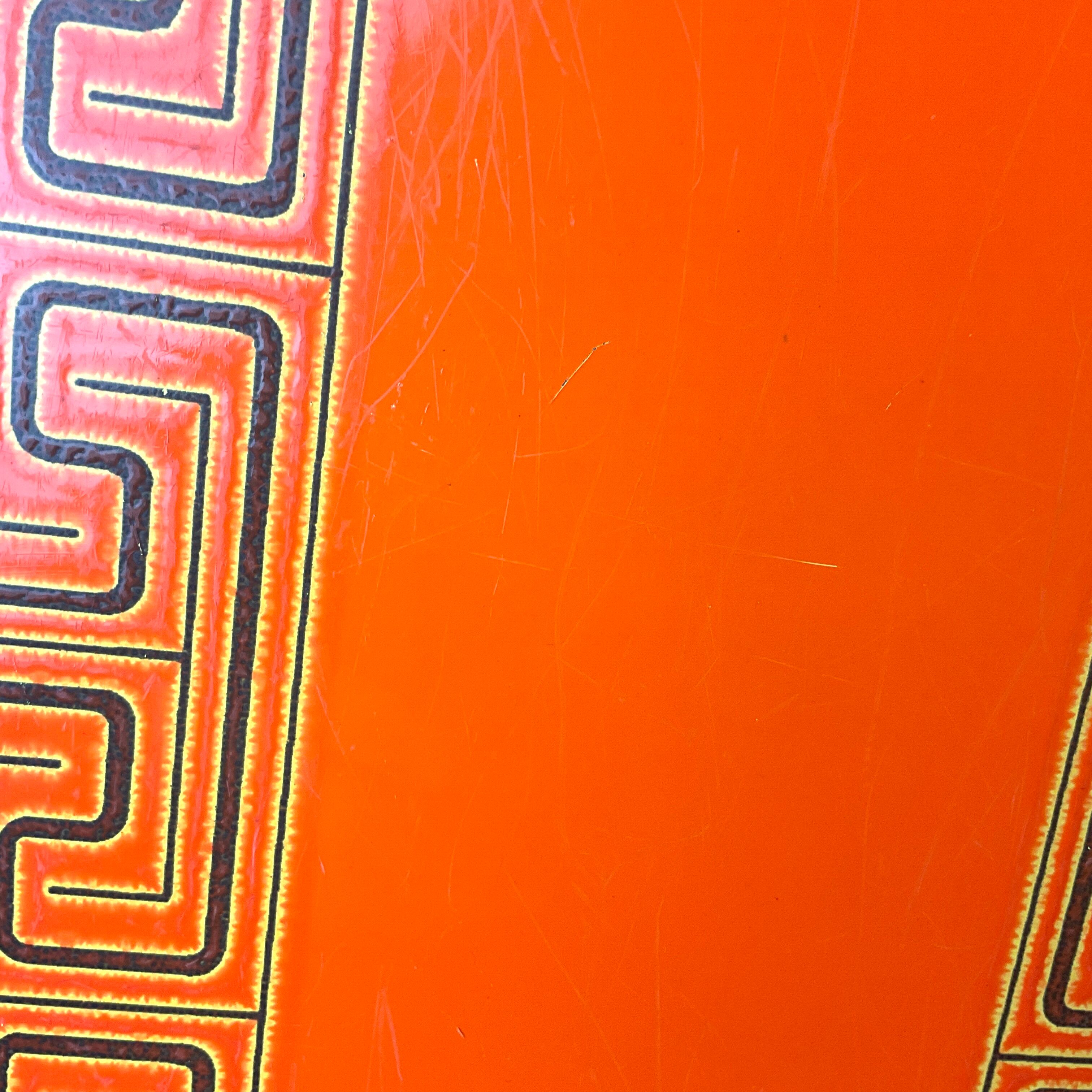 Vintage orange underplate 70s