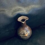 13cm candle holder in the shape of a jug in stoneware, old vintage Norman pitcher