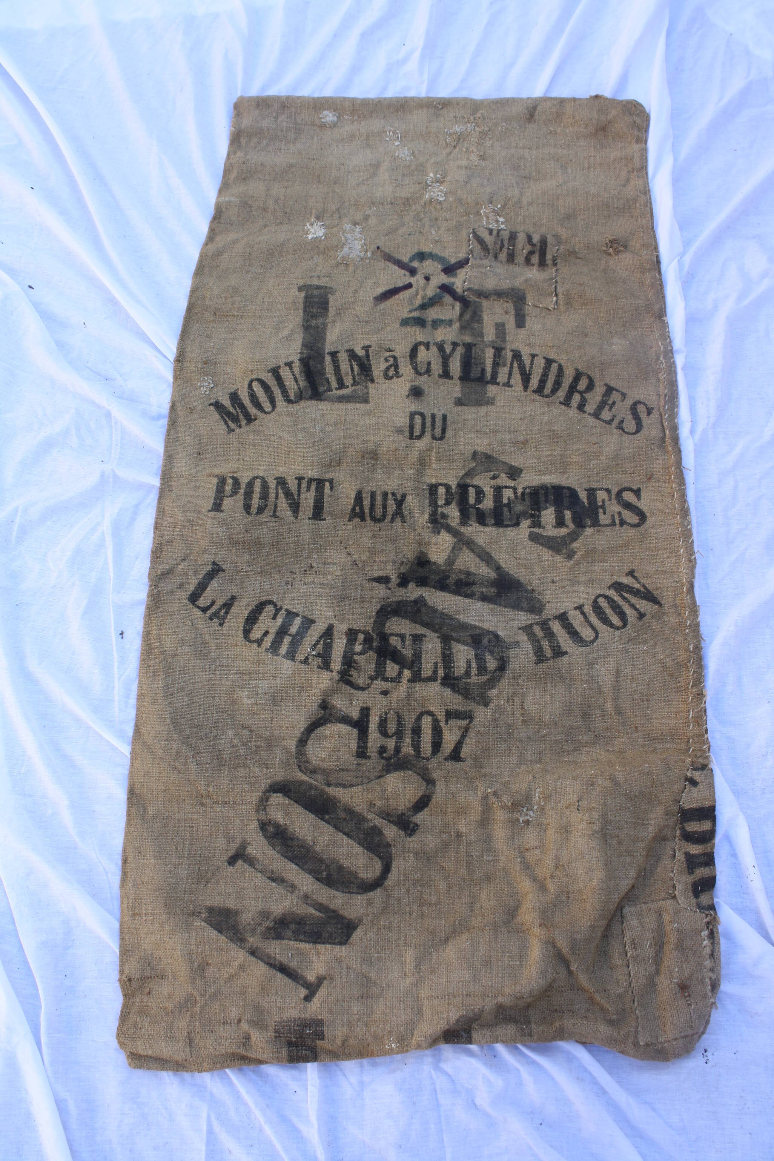 Former jute canvas bridge in 1907 priests bag