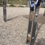 Vintage coffee table smoked glass and chrome 70