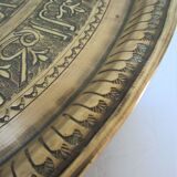 Art top oriental work solid brass vintage diameter 44 cm