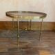 Vintage neoclassical coffee table with mahogany veneer.