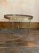 Vintage neoclassical coffee table with mahogany veneer.