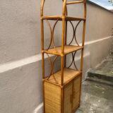 Rattan bookcase