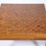 Table basse cocktail années 60 France Marqueterie