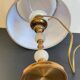 Vintage marble and velvet metal lamp