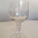 set of 8 19th crystal glasses ringing faceted