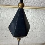 Bronze candle holder, Memphis design, 80s