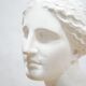 Tête de femme vintage en plâtre