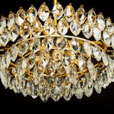 Lustre Bakalowits in brass and crystal glass, Austria, 1960s