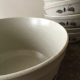Salad bowl and 5 assorted hollow plates St-Amand Sologne