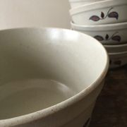 Salad bowl and 5 assorted hollow plates St-Amand Sologne