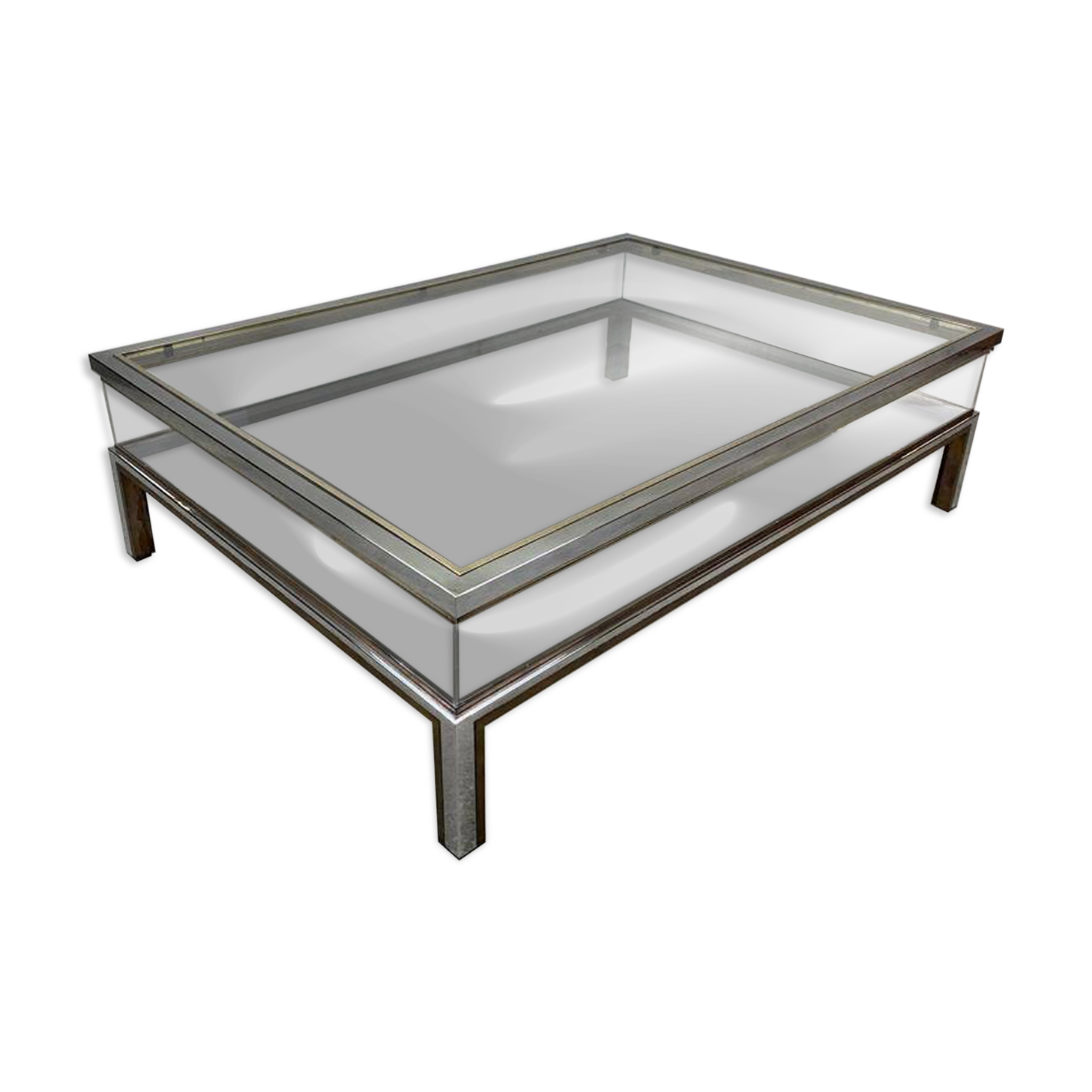 Sliding Top Coffee Table By Belgochrom, 1970s