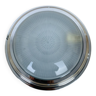 Holophane chrome porthole wall light, ceiling light