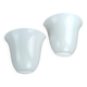 Half-bell glass opaline wall lights, 1970.