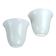 Half-bell glass opaline wall lights, 1970.