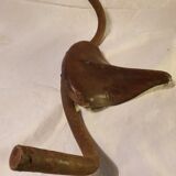 Brutalist bull head sculpture