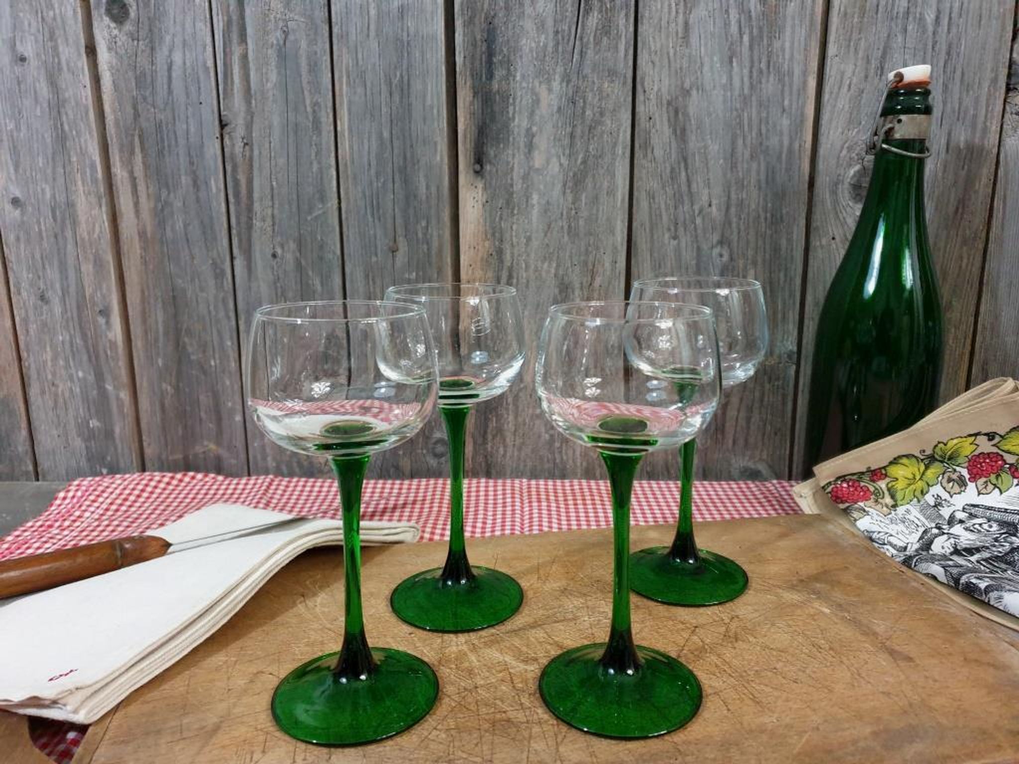 Verres de bistrot verres à vin blanc d'Alsace