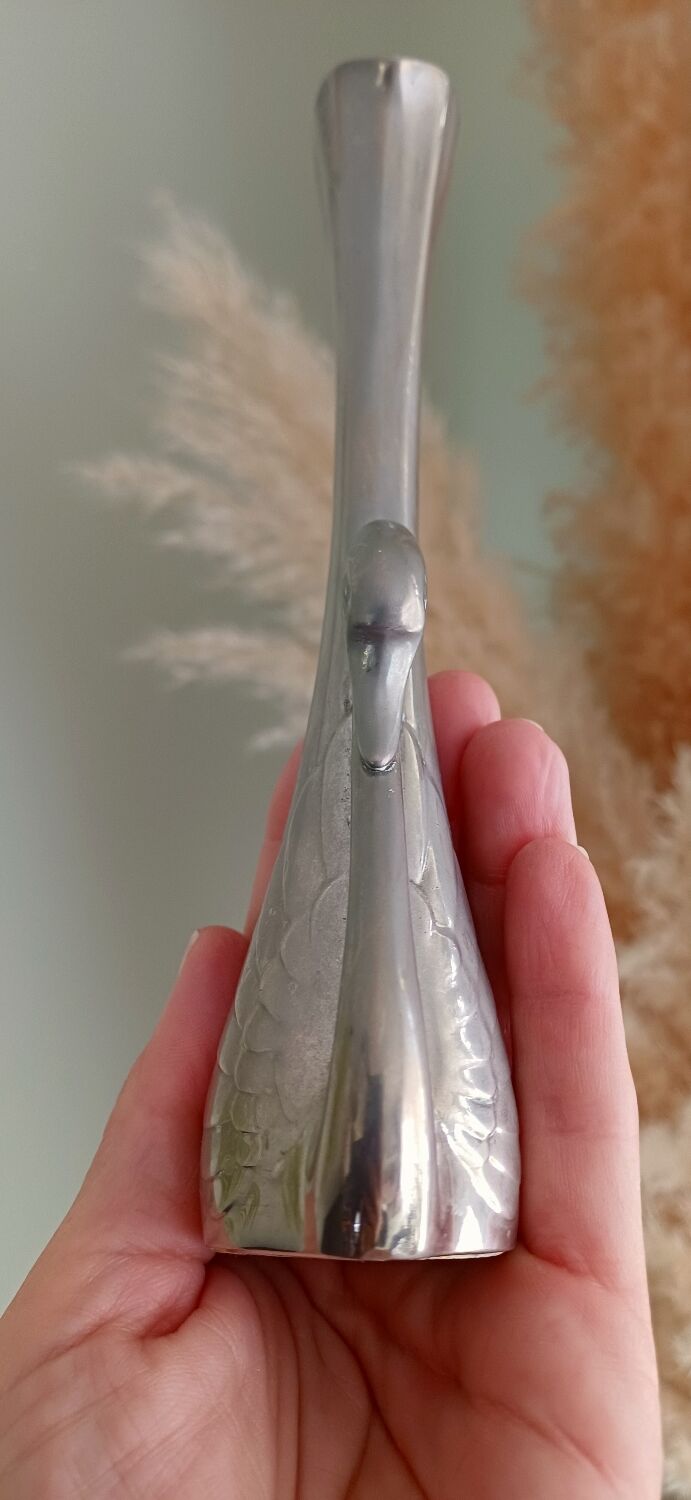 Metal swan soliflore vase