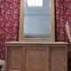 Oak trumeau mirror