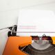 Revised Orange Silver Reed 100 Typewriter and New Ribbon 1977