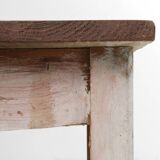 Industrial console table with patinated colorful paint, Belgium ca. 1950