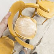 Set of 4 bistro armchairs with armrests from the 1960s.