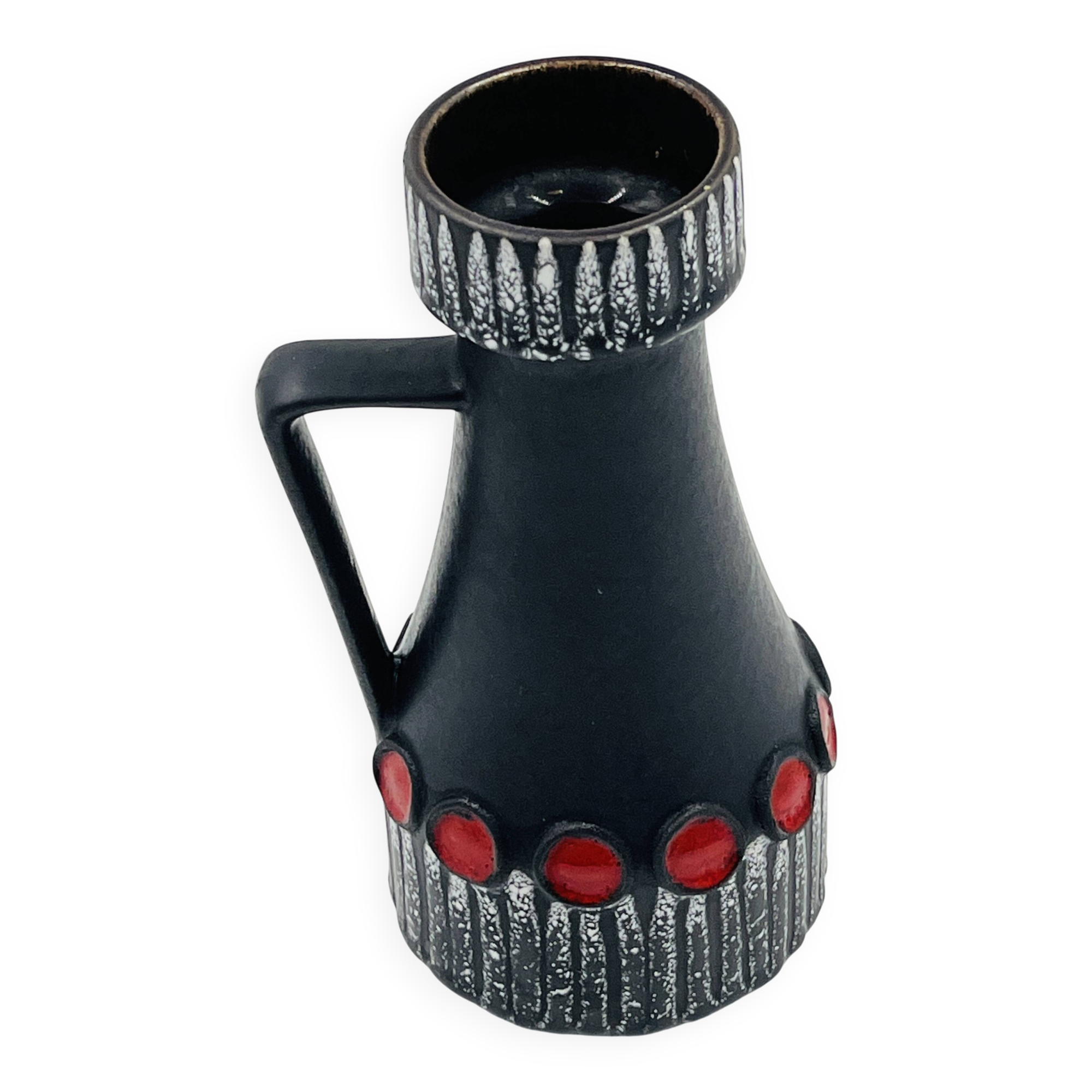 Vase Schlossberg Isle Stéphan black red vintage