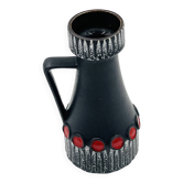 Vase Schlossberg Isle Stéphan black red vintage