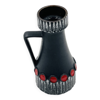 Vase Schlossberg Isle Stéphan black red vintage