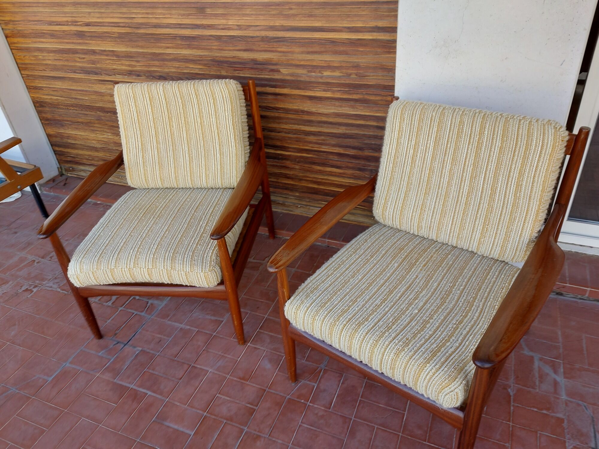 Scandinavian armchair Grete Jalk in teak, 50
