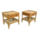 Set of 2 rattan bedside tables, Dux, Sweden, 1960