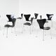 Arne Jacobsen 3107 'Butterfly' dining chairs Fritz  Hansen Denmark 1967