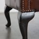 Chesterfield wing chair in dark brown English cowhide