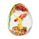 Sulfure glass paper press forms vintage multi-coloured egg
